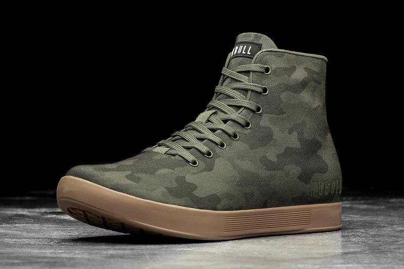 Camo Nobull High-Top Dark Forest Camo Canvas Men\'s Trainers | CA B1508E